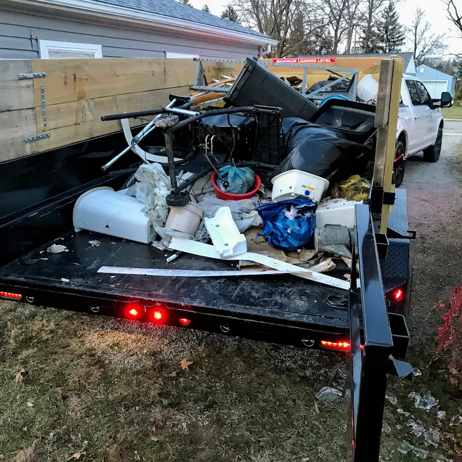 Roll-off dumpster delivered to a residential driveway in O'Fallon